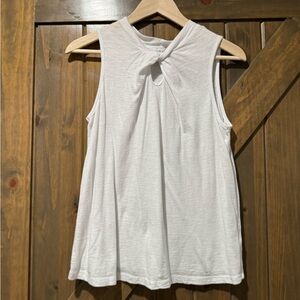 Amour Vert White Cotton Twist Tank Top
